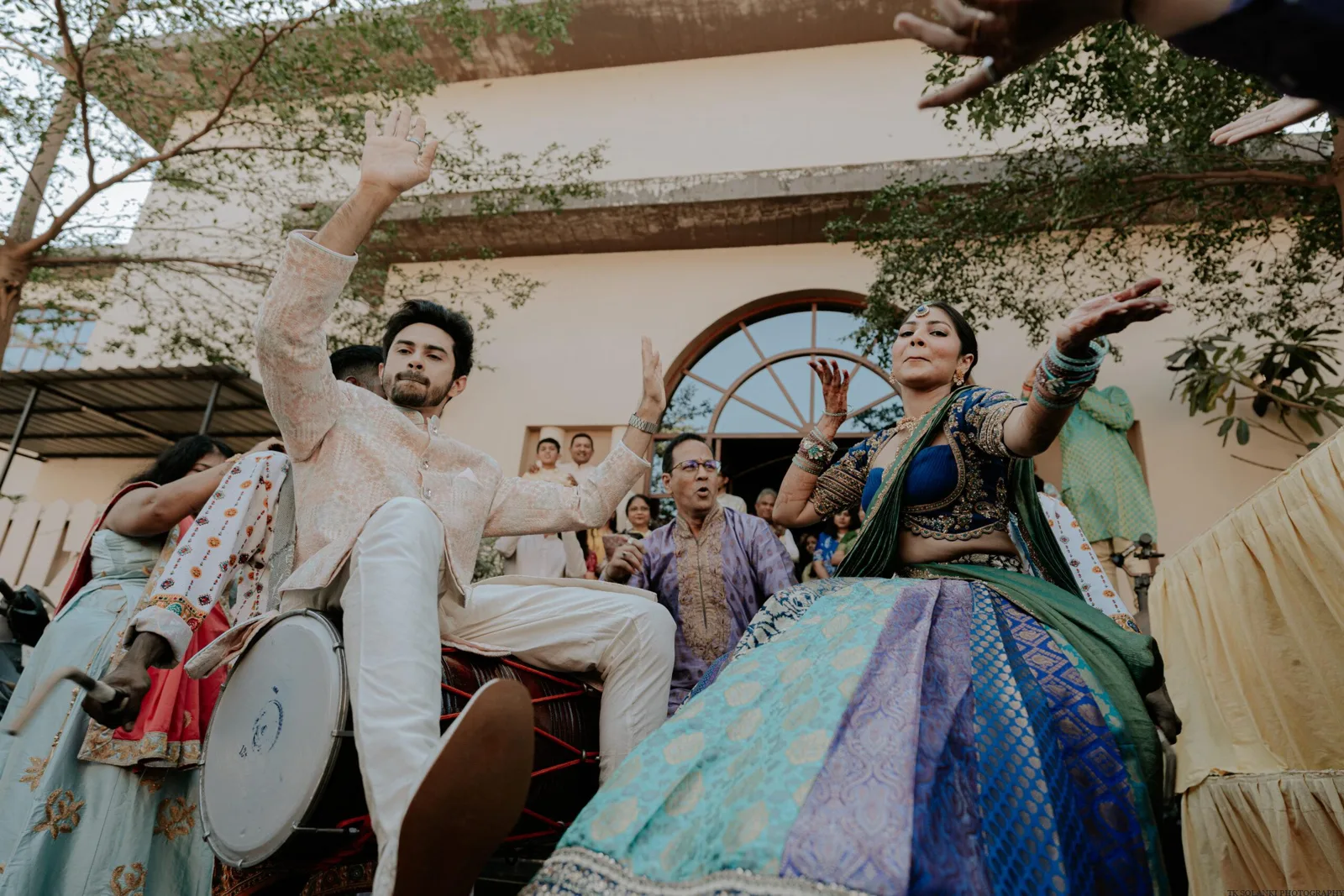 A joyful candid moment from an Indian wedding