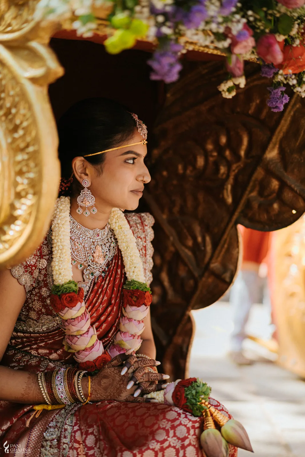 A quiet bridal wedding moment